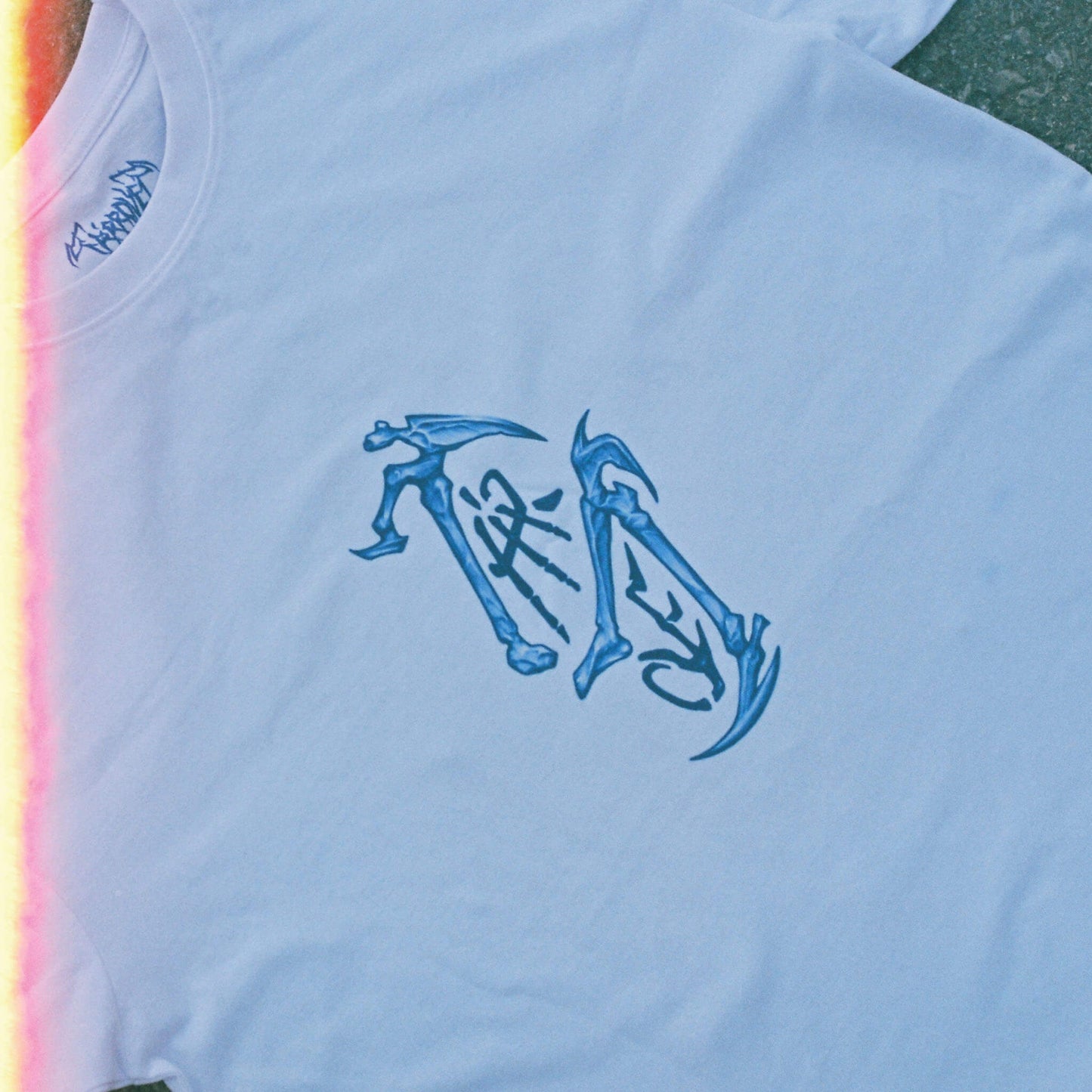 Closeup image of the TTxBonemaker t-shirt